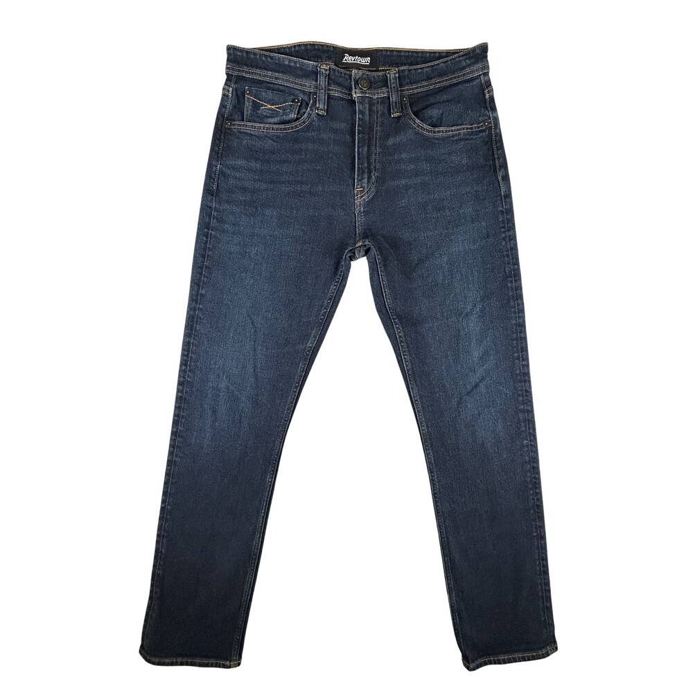Revtown Decade Jeans Mens 31x32 Sharp Slim Fit Stretch Dark Wash Denim Pants